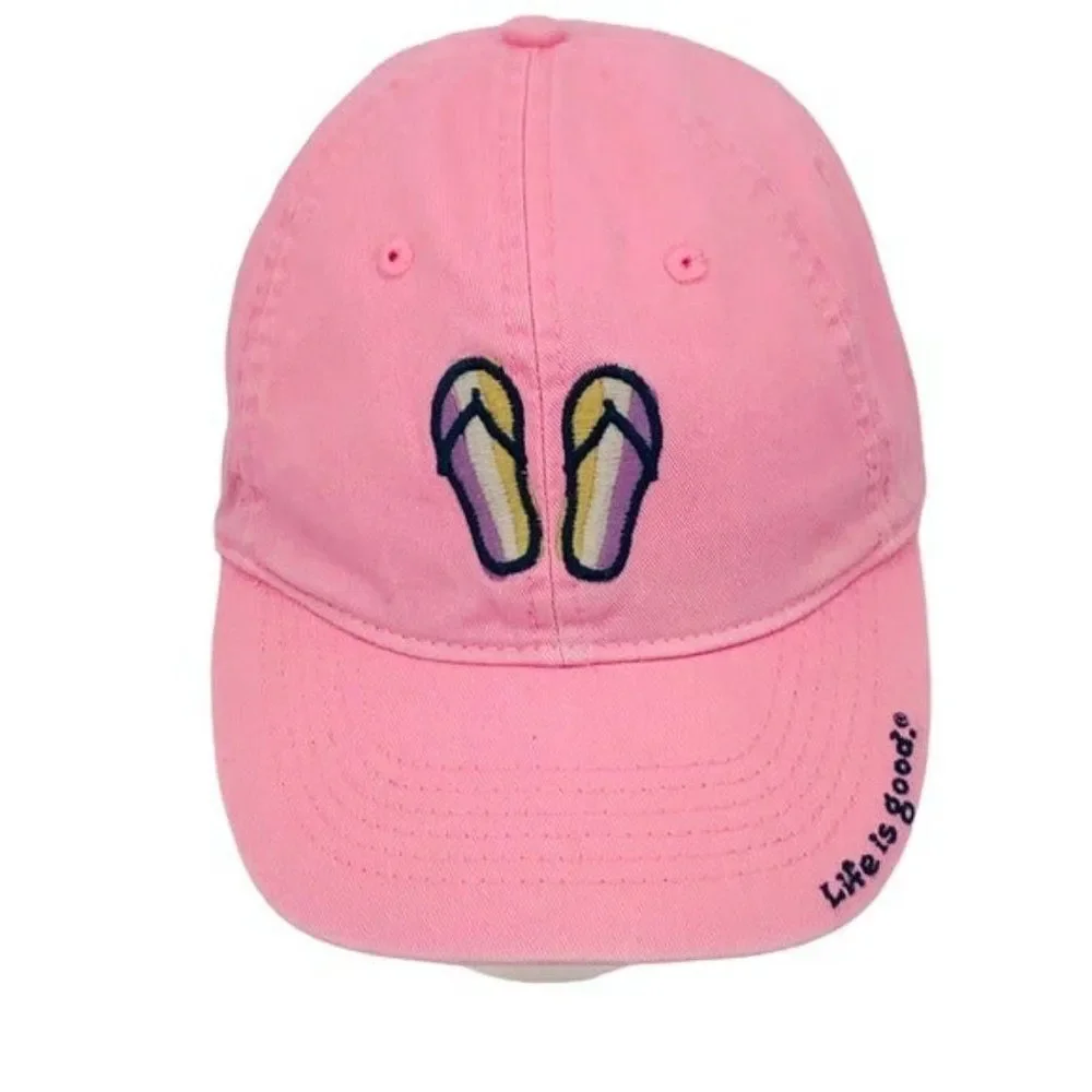 Life is Good Pink Flip Flop Cap